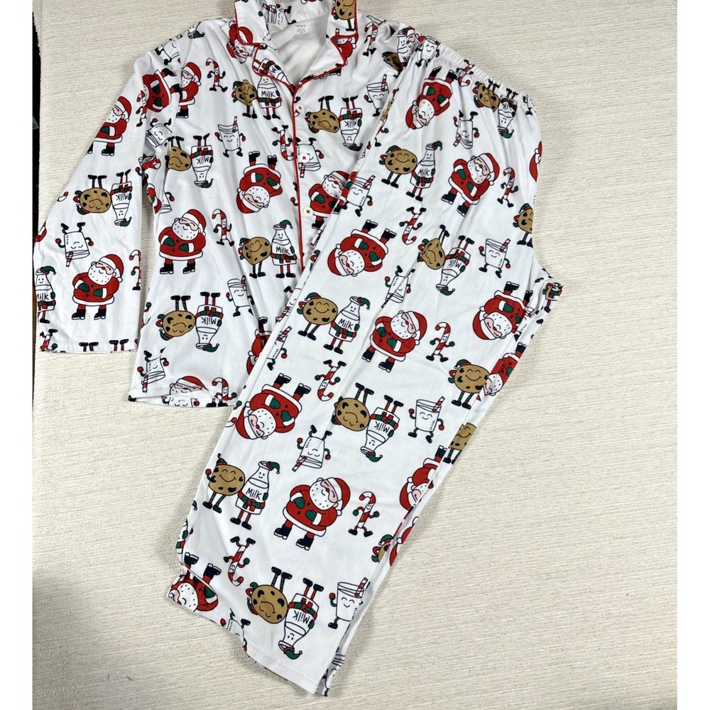 Christmas Holiday Family Matching Pajama Set XXL Carter's Santa Cookies Milk